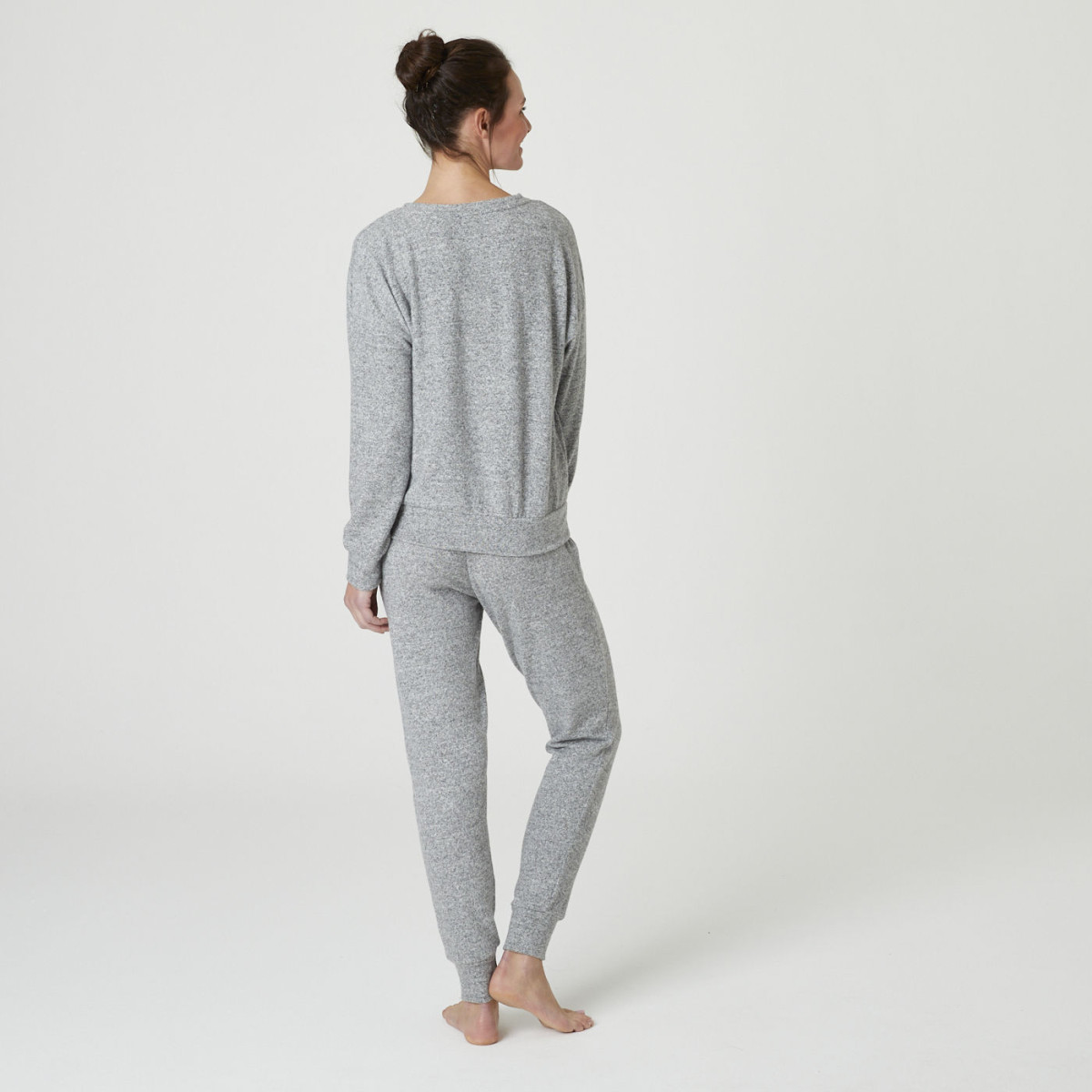 Pyjama long col rond fabrication française- Femme | Kindy