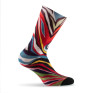 Mi chaussettes imprimées motifs zébrures colorées viscose de bambou
