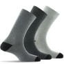 Lot de 3 paires de mi chaussettes homme talon pointe contrastés , gris, noir