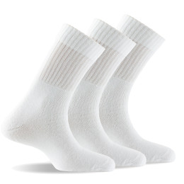 Lot de 3 paires de mi-chaussettes sport en coton coloris blanc