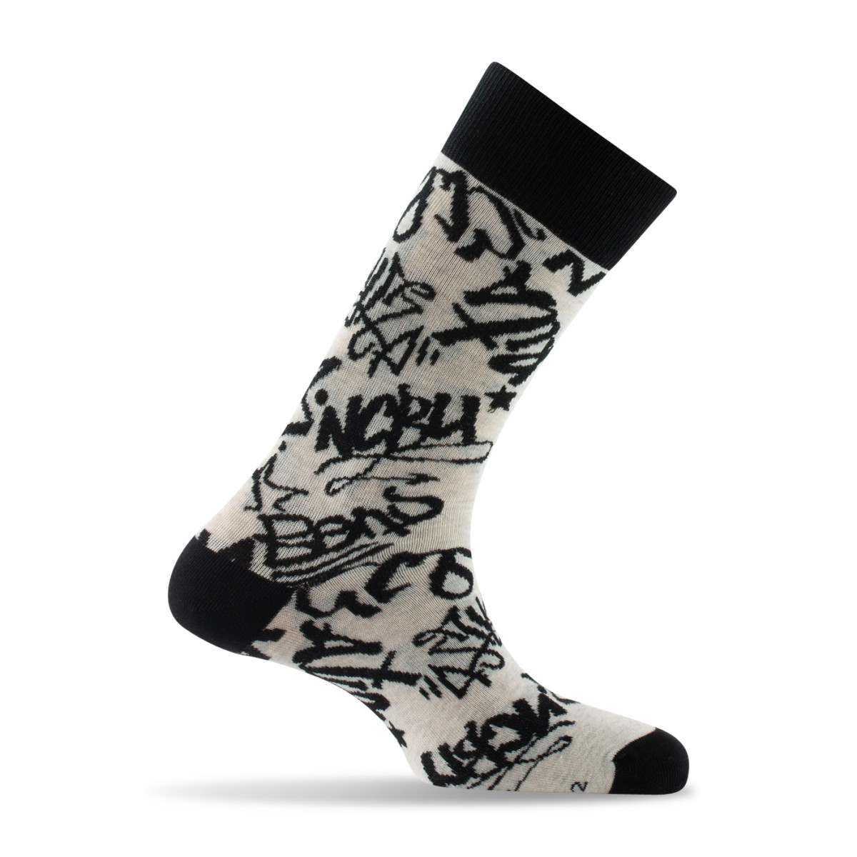 Mi-chaussettes homme coton jersey graff Made in France - Chaussettes Femme  | Kindy