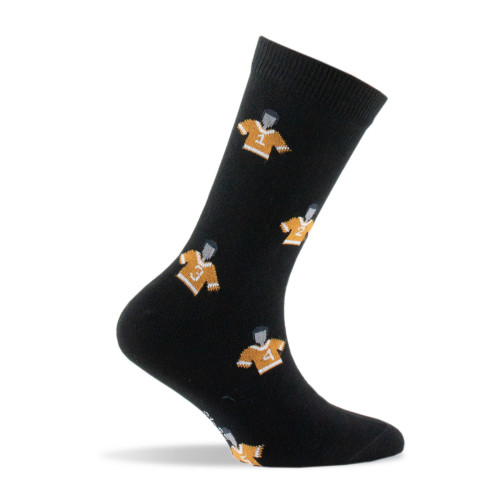 Mi-chaussettes enfant fantaisie semis de maillot ocre.