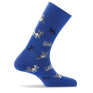 Mi-chaussettes homme motifs bulldogs fabriquées en France.