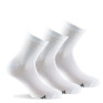 Lot de 3 paires de socquettes femme en coton blanc.