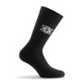 Mi-chaussettes fantaisie femme en laine bracelet jacquard coloris noir.