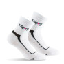 Lot de 2 paires de socquettes femme sport en coton coloris blanc.