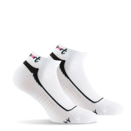 Lot de 2 paires d'invisibles femme sport coloris blanc.