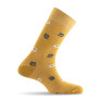 Mi-chaussettes homme fantaisie All over feuilles multicolores.